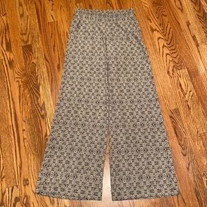 SPLENDID Sz S Wide Leg Slacks Blk/Cream